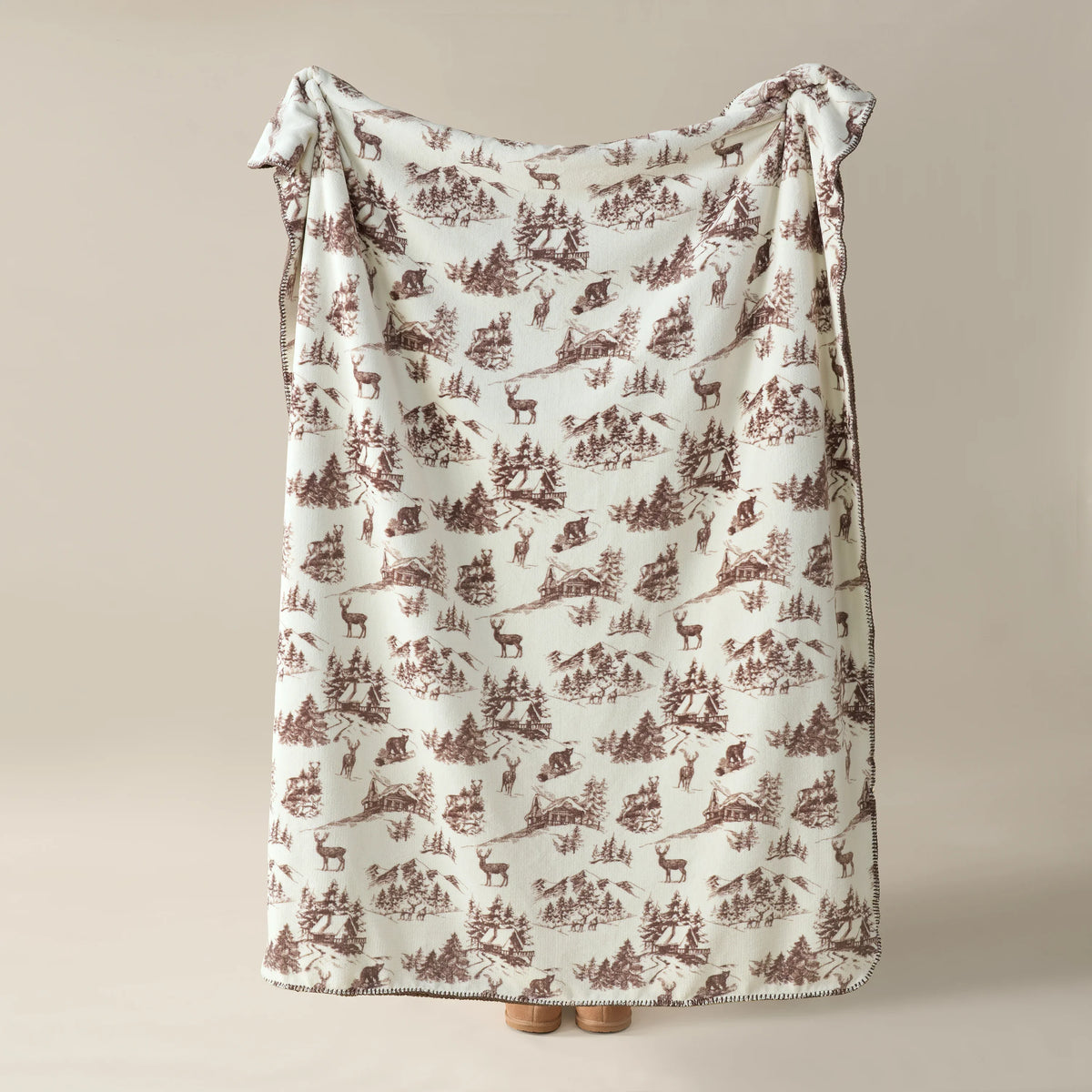 BADGER THROW WOODLAND TOILE